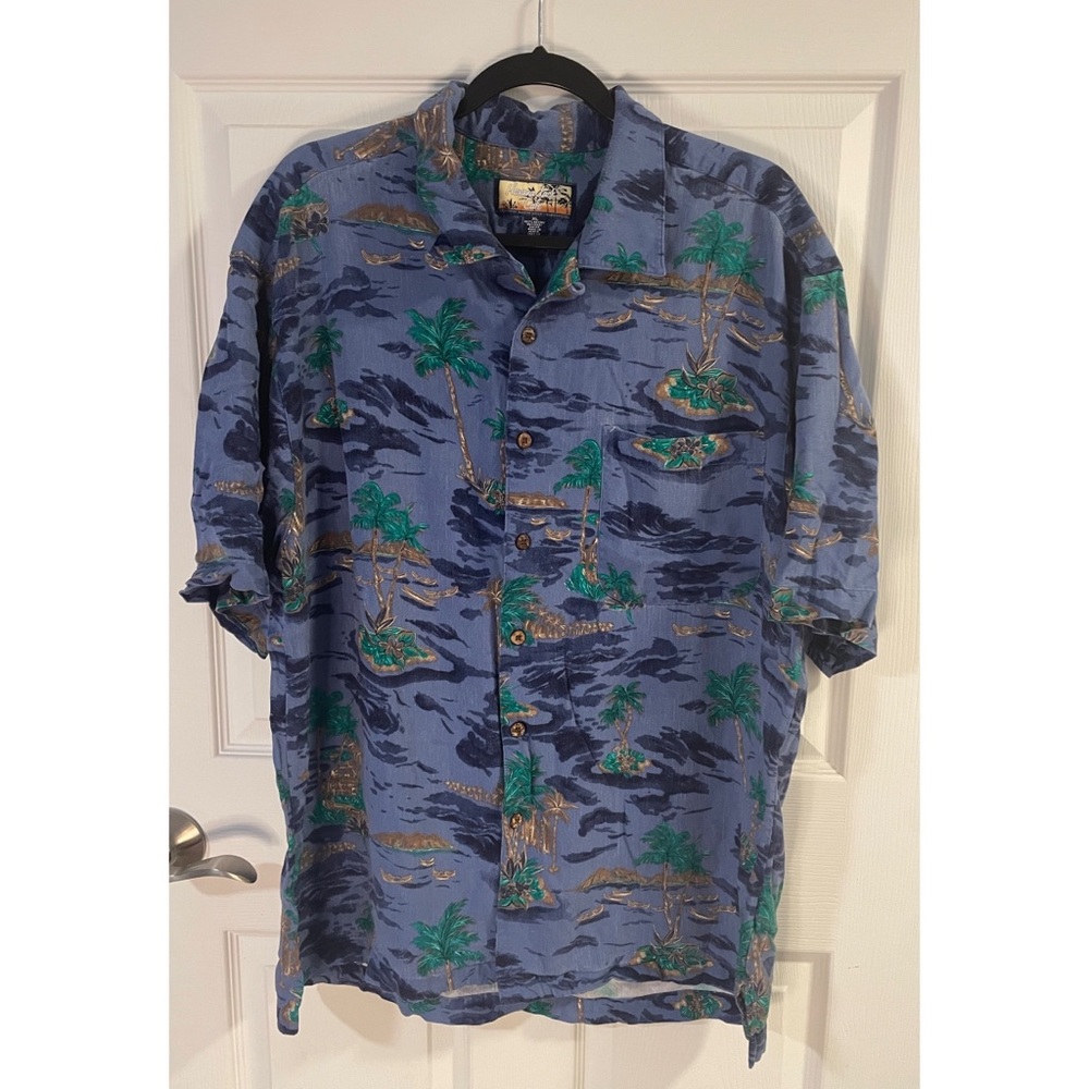 Havana Jacks Cafe Tropical Breeze Wear Button Down Shirt